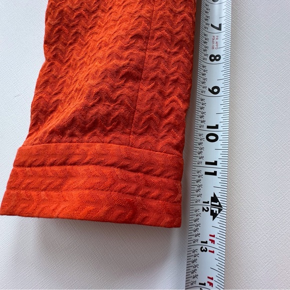 Banana Republic orange‎ lined textured blazer button closure pockets women’s 2 - Picture 11 of 14